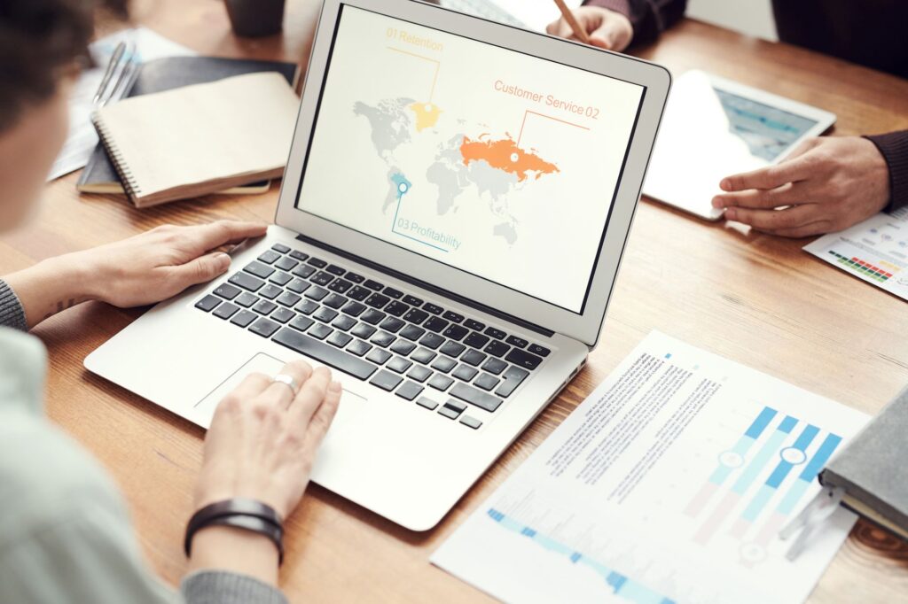 PPC conversion tracking dashboard on a laptop