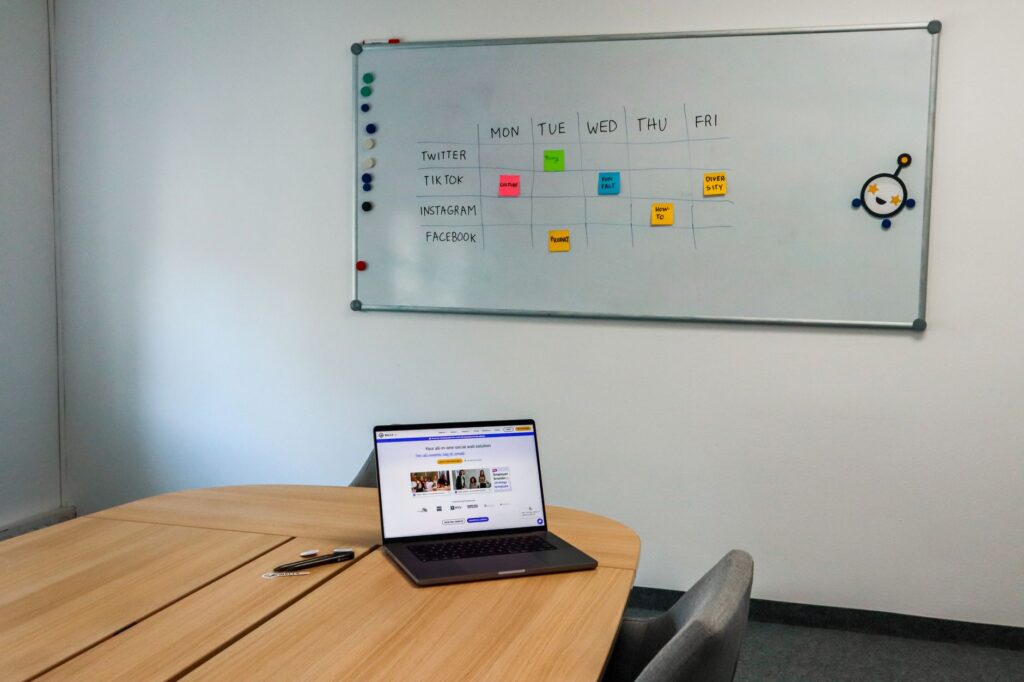 email marketing 30 60 90 day plan on a whiteboard