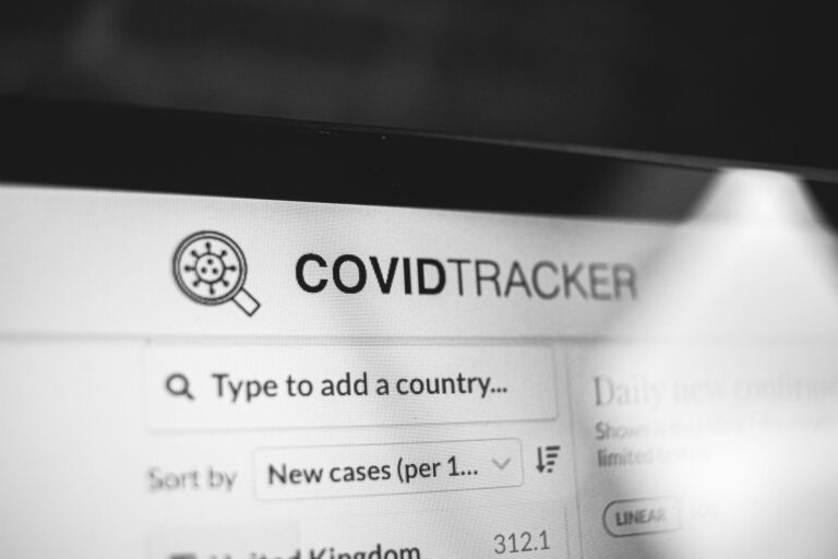 Laptop screen showing a clean SEO-friendly URL in the browser address bar
