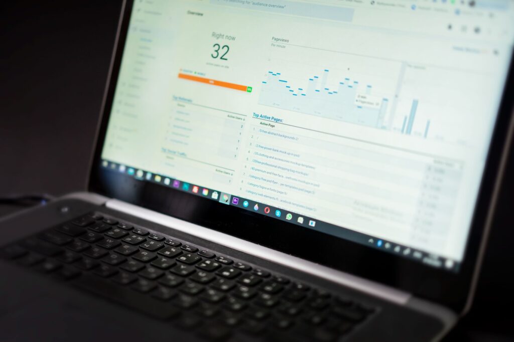 marketing analytics dashboard showing digital marketing results