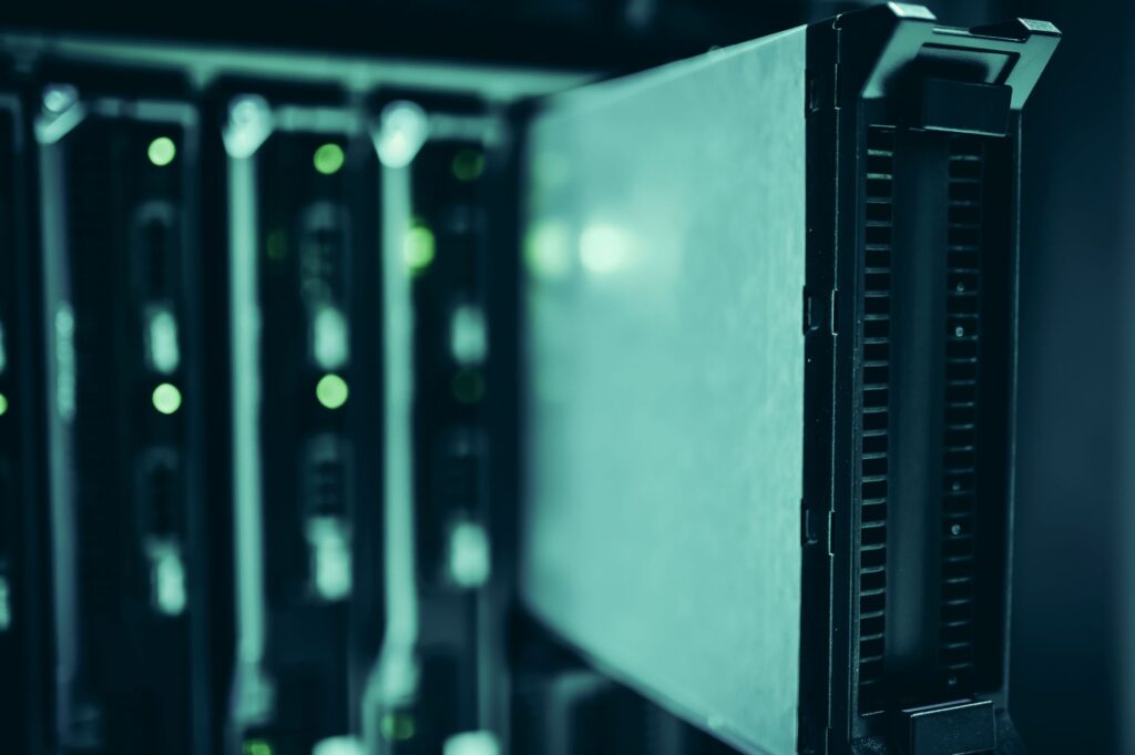 Server racks representing websites setting AI training controls for crawlers